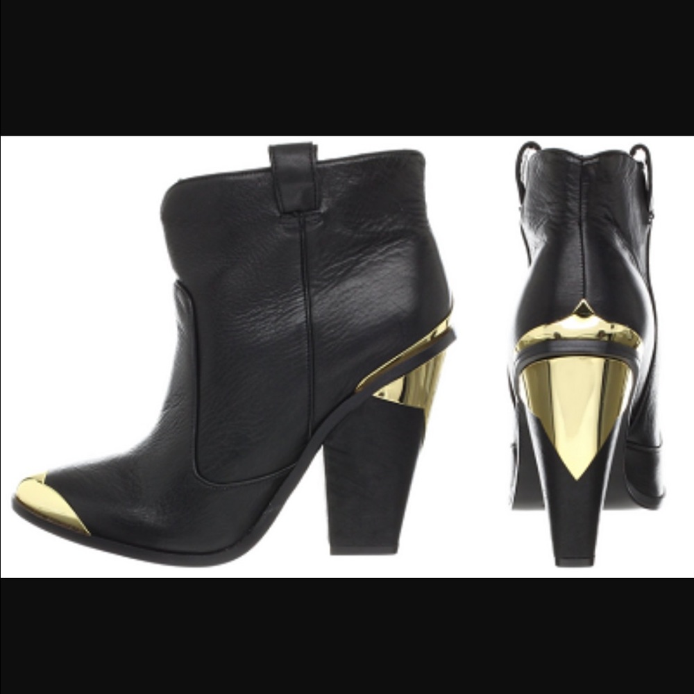Dolce Vita gold toe booties
